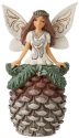 Jim Shore 6011627 White Woodland Fairy In Pinecone Figurine