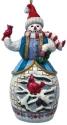 Jim Shore 6011673 Snowman with Cardinals Ornament