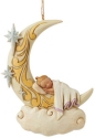 Jim Shore 6011677 Baby Sleeping On Moon Ornament