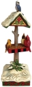 Jim Shore 6011856 Christmas Birds At Feeder Figurine