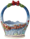 Jim Shore 6011886 Christmas Basket Figurine