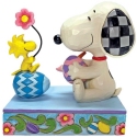 Jim Shore Peanuts 6011947 Snoopy and Woodstock Easter Figurine