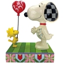 Jim Shore Peanuts 6011948 Woodstock Giving Snoopy Heart Figurine