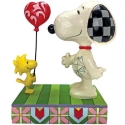 Jim Shore 6011948 Woodstock Giving Snoopy Heart Figurine