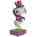 Jim Shore Peanuts 6011949 Patriotic Snoopy Marching Figurine