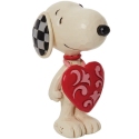 Jim Shore Peanuts 6011953N Snoopy wearing Heart Sign Figurine