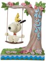 Jim Shore Peanuts 6011961N Snoopy & Woodstock On Swing Figurine
