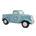 Jim Shore 6012428N Blue Pickup Truck Mini Figurine