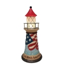 Jim Shore 6012434N Patriotic LED Lighthouse Figurine