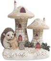 Jim Shore 6012684 Lighted White Woodland Gnome Home