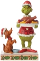 Jim Shore 6012696 Grinch with Christmas Dinner Figurine