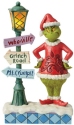 Jim Shore 6012699 Grinch by Lit Lamppost Lighted Figurine