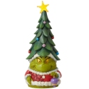Jim Shore Dr Seuss 6012703N Grinch Gnome with Xmas Tree Hat Figurine