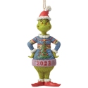 Jim Shore Dr Seuss 6012707N Dated 2023 Ugly Sweater Grinch Hanging Ornament