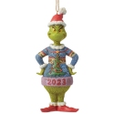 Jim Shore 6012707 Dated 2023 Ugly Sweater Grinch Hanging Ornament