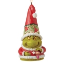 Jim Shore 6012711 Grinch Gnome Holding Ornament Hanging Ornament