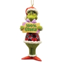 Jim Shore 6012712 Grinch Hanging PVC Ornament