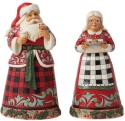 Jim Shore 6012865 Highland Glen Santa and Mrs Claus Figurines