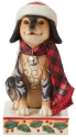 Jim Shore 6012867N Highland Christmas Dog Wearing Plaid Scarf Figurine