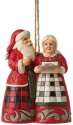 Jim Shore 6012877N Highland Santa and Mrs Claus Hanging Ornament