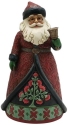 Jim Shore 6012885 Holiday Manor Santa and Bell Figurine