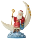 Jim Shore 6012900N Santa on Crescent Moon Figurine
