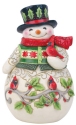 Jim Shore 6012939 Snowman with Cardinal Scene Figurine