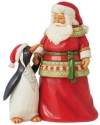 Jim Shore 6012967 Pint Size Santa with Penguin Figurine