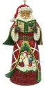 Jim Shore 6012969 Here We Come A Caroling Santa Hanging Ornament