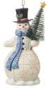 Jim Shore 6012974N Snowman with Sisal Tree Hanging Ornament