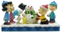 Jim Shore Peanuts 6013040N Peanuts Gang Building Snowman Figurine