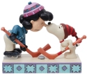 Jim Shore 6013041 Snoopy and Lucy playing Hockey Figurine