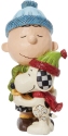 Jim Shore 6013043 Snoopy and Charlie Brown Hugging Figurine