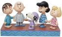 Peanuts by Jim Shore 6013046 Peanuts Gang in Christmas Pajamas Figurine