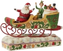 Jim Shore 6013938 Buddy Elf with Santa in Sleigh Figurine
