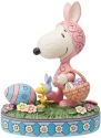 Jim Shore Peanuts 6014343 Snoopy & Woodstock Easter Figurine