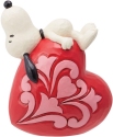 Jim Shore 6014345 Snoopy Laying On Heart Figurine