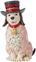 Jim Shore 6014381 Love Themed Dog with Top Hat Figurine