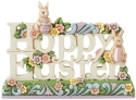 Jim Shore 6014396 Hoppy Easter Word Figurine