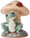 Jim Shore 6014429 Frog Leaning on Mushroom Figurine