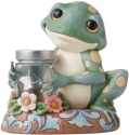 Jim Shore 6014431 Frog with LED Firefly Jar Figurine