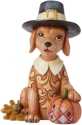 Jim Shore 6014494 Dog with Pilgrim Hat Figurine