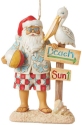 Jim Shore 6014507 Coastal Santa With Pelican Ornament