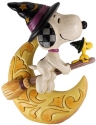 Peanuts by Jim Shore 6014621 Snoopy Witch with Moon Figurine