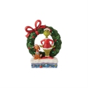 Jim Shore Dr Seuss 6015210N Grinch & Max in Wreath Figurine