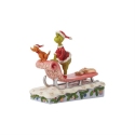 Jim Shore 6015215N Grinch and Max on Sled Figurine