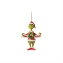 Jim Shore 6015226 Grinch Holding Banner Ornament