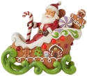 Jim Shore 6015409 Gingerbread & Santa LED Figurine