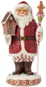 Jim Shore 6015410 Santa Holding Gingerbread House Figurine