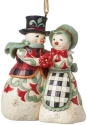 Jim Shore 6015448 Highland Glen Snowman Couple Ornament